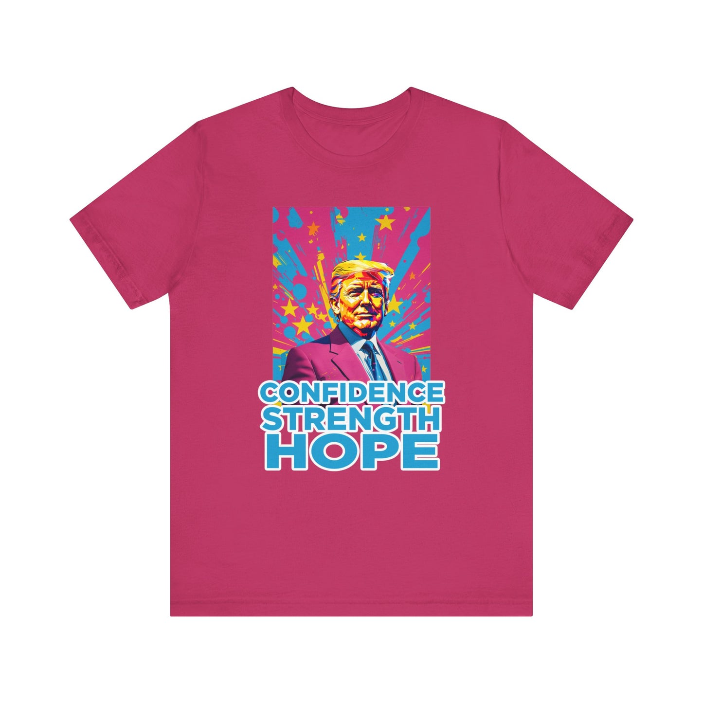 TRUMP Confidence, Strength, Hope MAGA Patriotic Short Sleeve Tee