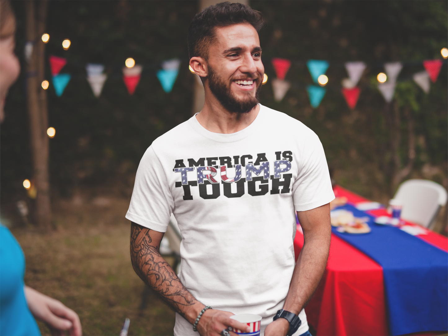 America is Trump Tough: Patriotic Trump MAGA T-Shirt for Men & Women